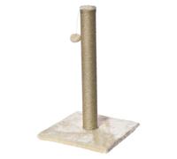 Happy Pet Arbre à Chat en Tissu Doux Beige avec Corde en sisal et Balle Amusante attachée avec Une Corde Extensible - Structure d'activités Multiples pour Animaux de Compagnie