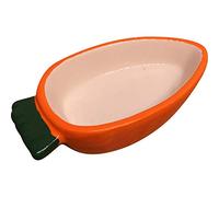 Happy Pet Gamelle en céramique en Forme de Carotte pour Hamster et Gerbille - 13,5 cm - Durable et Facile à Nettoyer