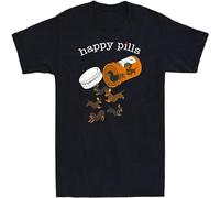 Happy Pills Dachshund Dog Lover Gift Cute Animal Graphic T-Shirt Men's Tee Black M