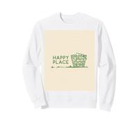 Happy Place Golf Retro Vintage Balls, Clubs, Man Cave Cadeau Sweatshirt
