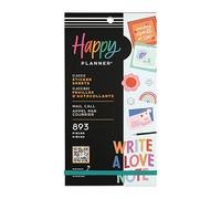 Happy Planner Lot de 30 feuilles d'autocollants pour enseignants, planificateurs et projets - Autocollants multicolores - Thème appel postal - 893 autocollants au total