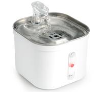 Happy & Polly Fontaine à Eau pour Chat : Distributeur Automatique 2L, Silencieux, avec Filtration Renforcée et Pompe Durable - Fontaine pour Chats et Chiens, Eau Fraîche 24/7