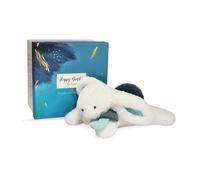 Doudou Lapin blanc Happy Pop Pantin Pompon Paon