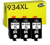 Happy Printer 3 XL Cartouches Compatible avec HP 934 Noir pour HP OfficeJet 6200 6230 6235 6239 6800 6812 6815 6820 6822 6825 6830 6835
