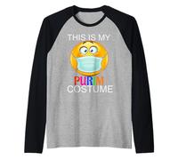 Happy Purim Costume Funny Jewish Face Mask Manche Raglan