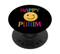 Happy Purim Costume Funny Jewish Face Mask PopSockets PopGrip Adhésif