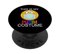 Happy Purim Costume Funny Jewish Face Mask PopSockets PopGrip Adhésif