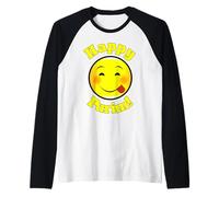 Happy Purim Tongue Out Funny Manche Raglan