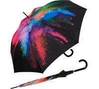 happy rain Parapluie à ouverture automatique Noir Multicolore Holy Explosion, multicolore, Large, Parapluie