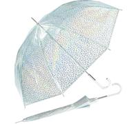 happy rain Parapluie Leo en maille transparente, Transparent/bleu/multicolore, 96 cm