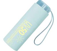 happy rain Parasol de poche UV50 UV Protect Ultra Mini plat, aqua, 90 cm