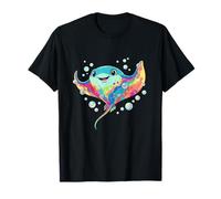 Happy Rainbow Manta Ray Manta Animal Mignon de l'océan T-Shirt