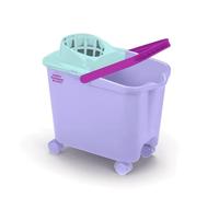 Happy Rainbow Seau de serpillère avec essoreur et roulettes pivotantes recyclées 14 l Durable Idéal pour Le Nettoyage des sols et la Maison
