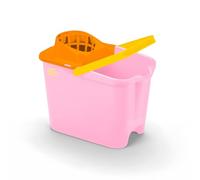 Happy Rainbow Seau de serpillère avec essoreur recyclé poignée Ergonomique Robuste Durable 14 l Idéal pour Nettoyer Les sols et la Maison, Rose