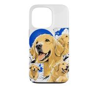 Happy Retriever Chien Urban Kawaii Comic Style Coque pour iPhone 13 Pro
