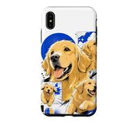 Happy Retriever Chien Urban Kawaii Comic Style Coque pour iPhone XS Max