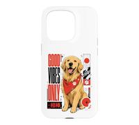 Happy Retriever Good Vibes Only - Streetwear Japonais Coque pour iPhone 15 Pro