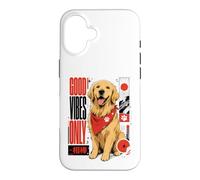 Happy Retriever Good Vibes Only - Streetwear Japonais Coque pour iPhone 16