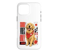 Happy Retriever Good Vibes Only - Streetwear Japonais Coque pour iPhone 16 Pro Max