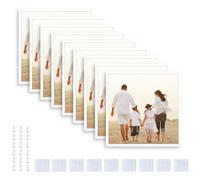 Happy Reunion Lot de 9 cadres photo de 30,5 x 30,5 cm - Affichage photo de 25,4 x 25,4 cm avec passe-partout ou 30,5 x 30,5 cm sans passe-partout - Cadre photo avec rubans adhésifs repositionnables