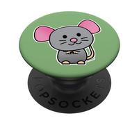 Happy RT Souris et Rongeur Queue Grise PopSockets PopGrip Adhésif