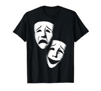 Happy Sad Face Masque Cinéma Théâtre T-Shirt Graphique avec Valeur
