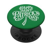 Happy Saint Patrick's Day T Vert PopSockets PopGrip Adhésif