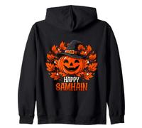Happy Samhain Halloween Citrouille Wicca Wiccan Witch Sweat à Capuche