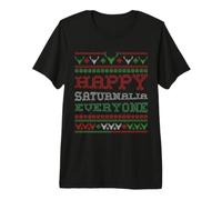 Happy Saturnalia Everyone Saturne Funny Christmas Ugly T-Shirt Haut de Gamme