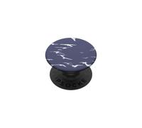 Happy Seagulls Flying in The Sky Silhouette Blanche PopSockets PopGrip Adhésif