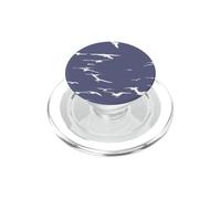 Happy Seagulls Flying in The Sky Silhouette Blanche PopSockets PopGrip pour MagSafe