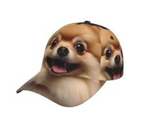 Happy Short Haired Pomeranian Baseball Casquettes pour hommes femmes profil bas Golf Dad Hat réglable Snapback Casquette de balle lavée Noir
