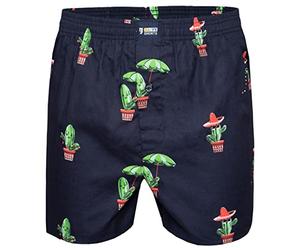 Happy Shorts Boxers Américains pour Homme - Boxers Court - Boxers Webboxer Cactus Mexicain - Mexican Cactus, M