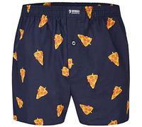 Happy Shorts Boxers américains pour homme - Motif cœurs, Pizza., L