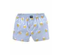 Happy Shorts Boxers bleu clair / jaune / noir / blanc, Taille M