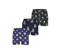 Happy Shorts Boxers bleu marine / bleu nuit / bleu foncé / jaune / gris / vert, Taille L