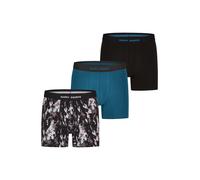 Happy Shorts Boxers ' Jersey ' pétrole / noir / blanc, Taille XXL