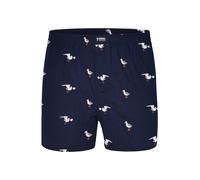 Happy Shorts Boxers 'Motive' bleu foncé / orange / blanc, Taille S