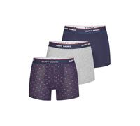 Happy Shorts Boxers 'Red Heart' bleu foncé / gris / rouge, Taille XXL