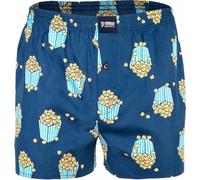 Happy Shorts Herren Web-Boxershorts - American Boxershorts Popcorn Aqua L