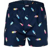 Happy Shorts Boxer américain pour Homme - Boxer tissé - Cactus Mexicain - Cactus Mexicain, Glace - Ice, L