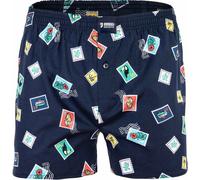 Happy Shorts Herren Web-Boxershorts - Caleçon américain Stamps M