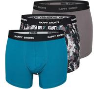 Happy Shorts Lot de 2 ou 3 boxers en jersey pour homme, couleurs au choix, Lot de 3 D04, M