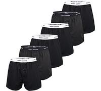Happy Shorts Lot de 3 boxers pour homme, Noir solide., L