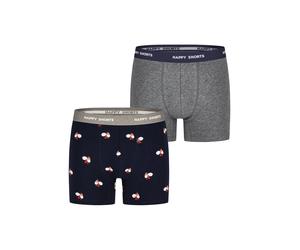 Happy Shorts Sous-vêtements ' XMAS KIDS ' gris chiné / noir, Taille 164