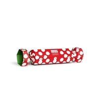 Happy Socks 2-Pack Big Dot Snowman Socks Set, colorées et amusantes, chaussettes pour homme et femme, Rouge-Blanc-Vert (36-40)