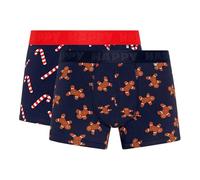 Happy Socks 2-Pack Gingerbread Short Boxers Gift Set, Blue, Multicolor, Extra Large (Lot de 2) Men's