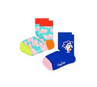 Happy Socks 2-Pack Kids Clouds Sock Chaussettes, Multicolore, 7-9 Ans Mixte Enfant