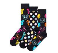Happy Socks 3-Pack Classic Dog Socks Chaussettes, Multicolore, 38-42 (Lot de 3) Unisex