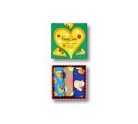 Happy Socks 3-Pack Pizza Love Socks Set, colorées et amusantes, chaussettes pour homme et femme, Bleu-Rouge-Rose-Vert-Blanc (41-46)